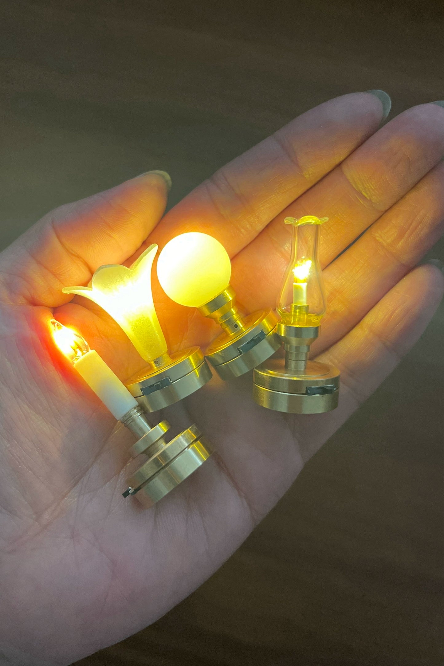 1:12 Scale Miniature Dollhouse Lighting Collection For Ob11 Gsc 10cm Plush Doll Blind Box Bjd Props Magnetic Miniature Furniture