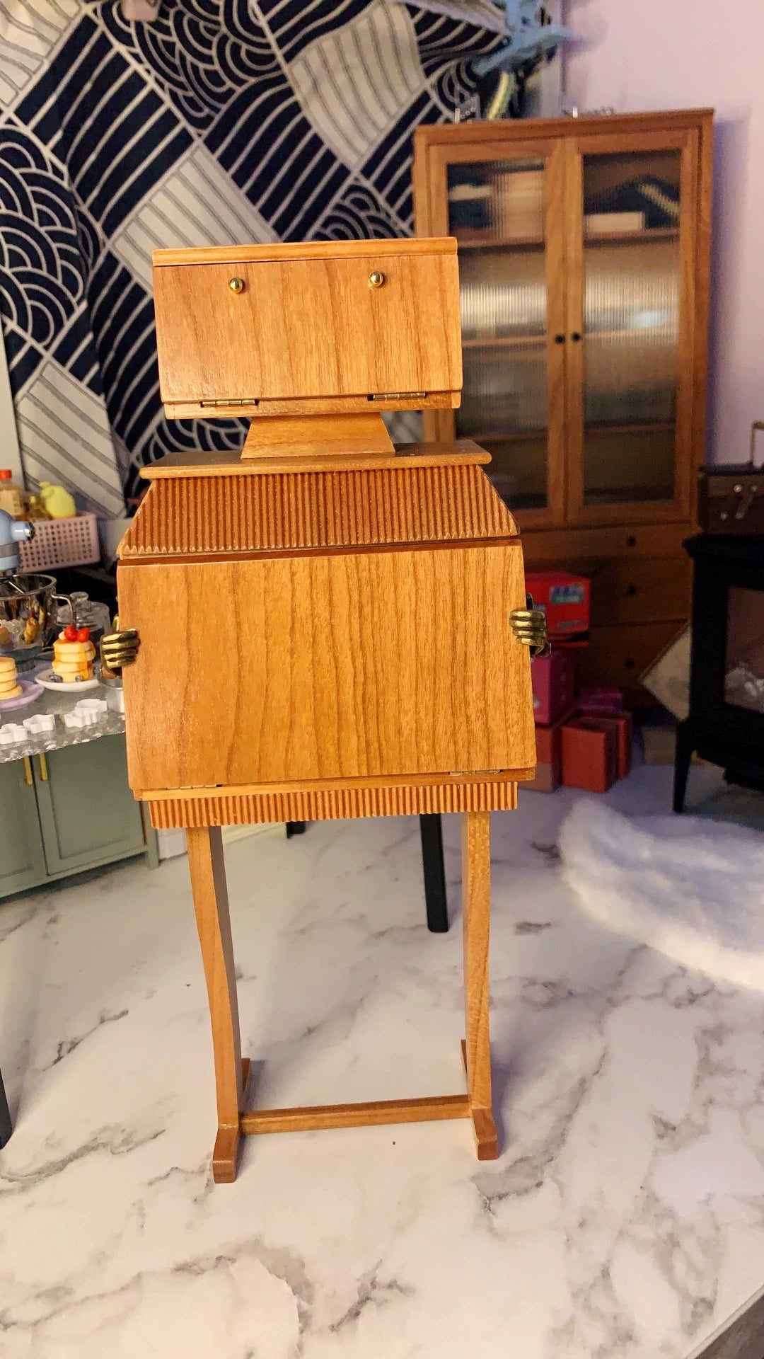 1:6 Scale Robot Bar Cabinet Miniature Dollhouse Furniture For Dolls