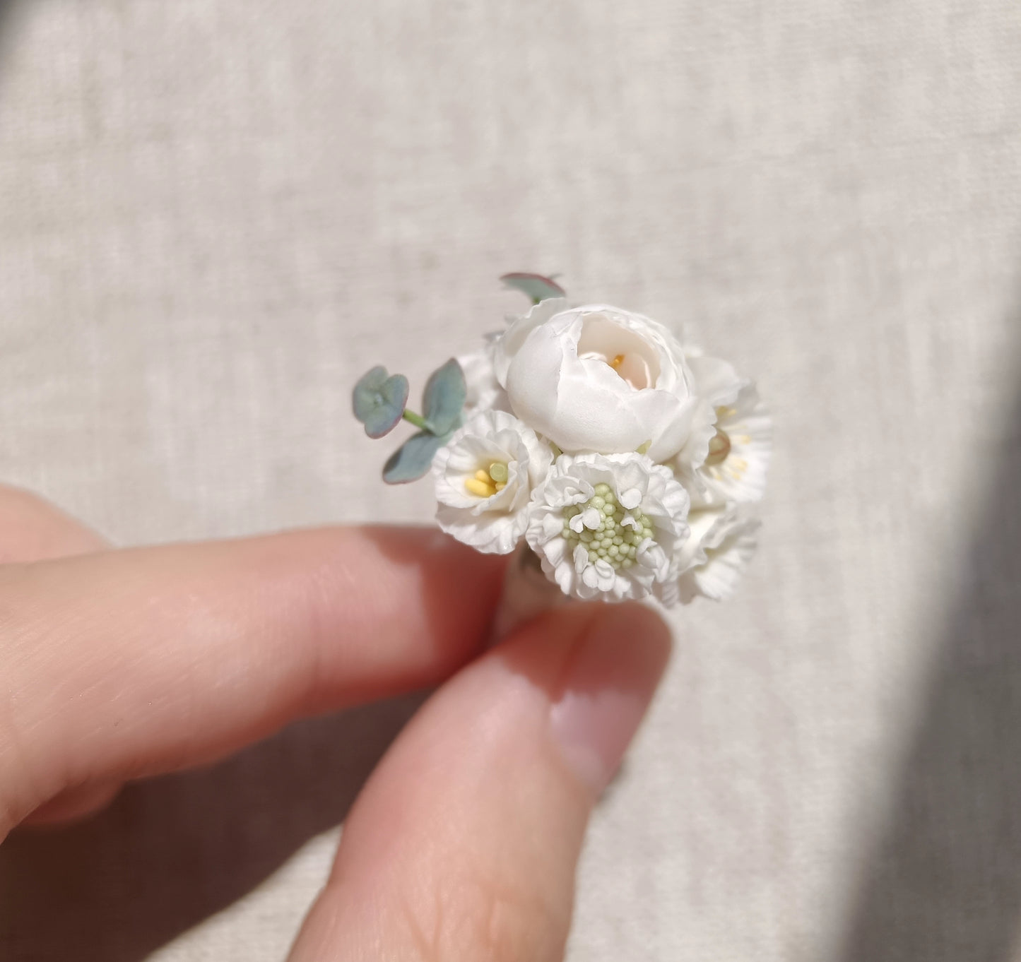 1:6 Scale Miniature Clay Flower Bouquet BJD Doll Accessory Blythe Doll Display