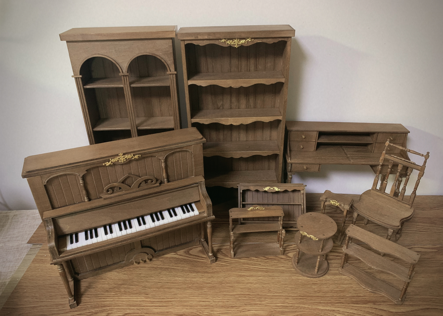 1:6 Scale Miniature Nordic Retro Wooden Cabinet Dollhouse Furniture For Blythe And Ob11 Dolls