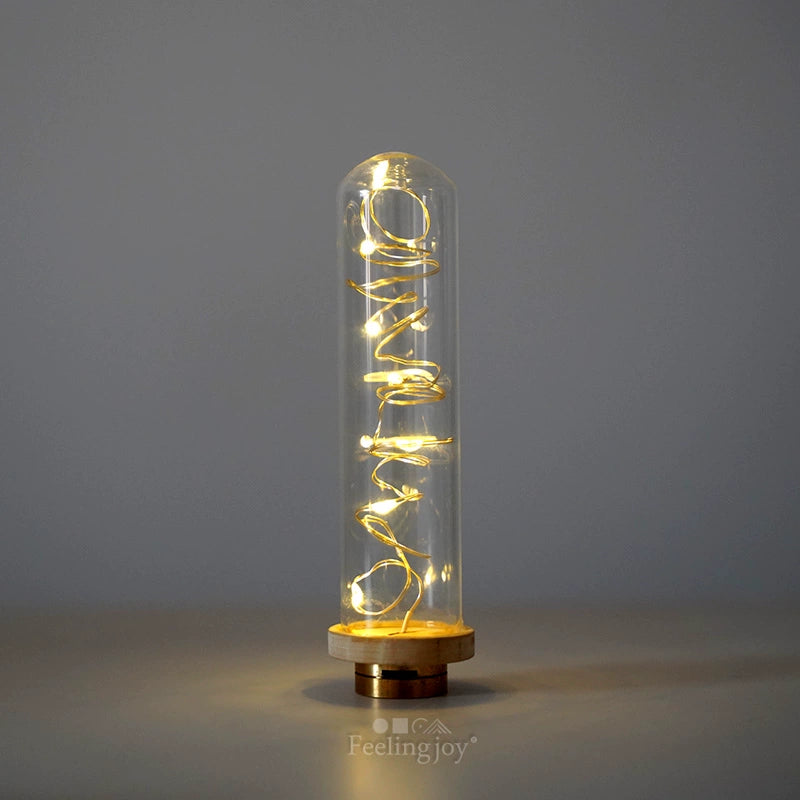 Accesorios para casa de muñecas BJD a escala 1:6, accesorios para escenas Blythe, lámpara de pie LED inalámbrica OB11, botella de luciérnaga en miniatura.