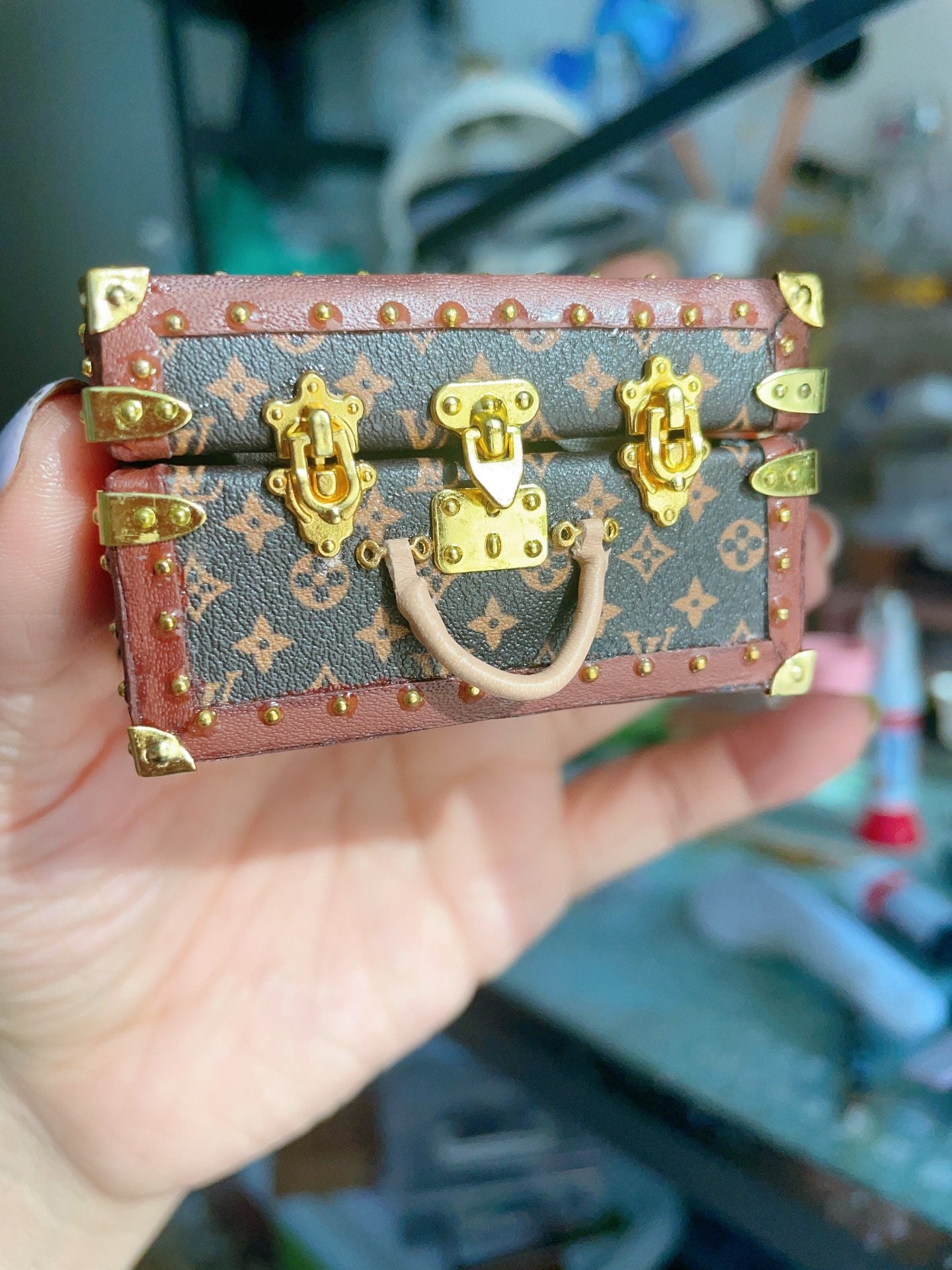 Valise rigide miniature pour maison de poupée à l'échelle 1:6, 5 tailles disponibles