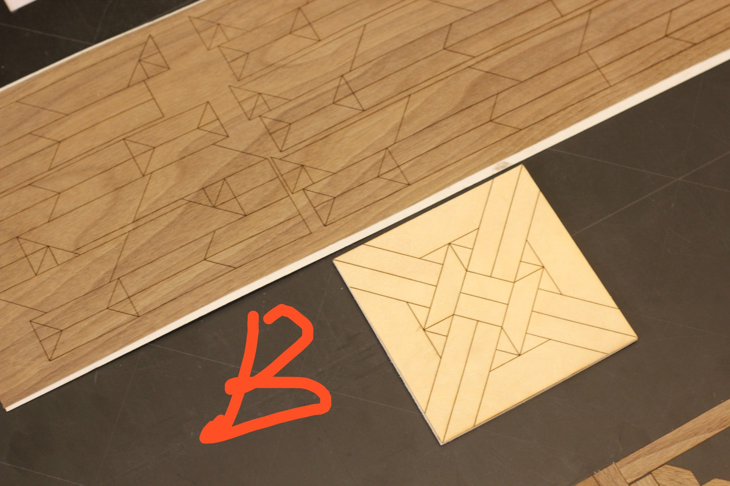 Kit de materiales para suelo de parquet para casa de muñecas