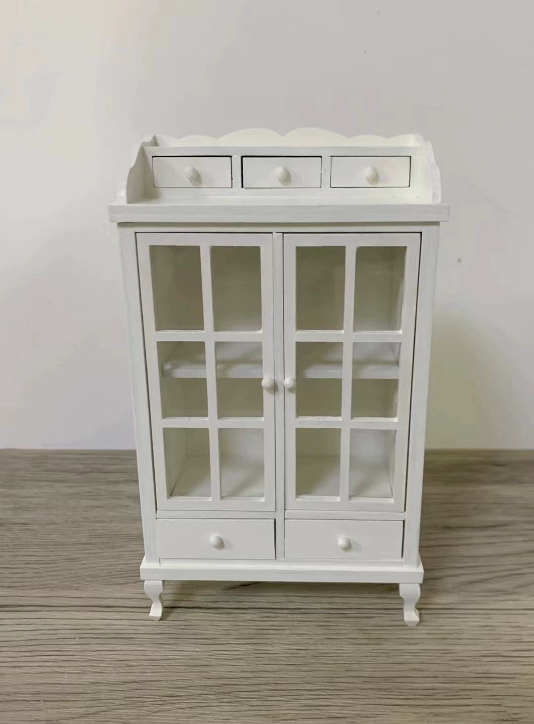 1:6 Scale 1:12 Scale Miniature Dollhouse Furniture Wooden Cabinet Wardrobe Sideboard Vintage Style
