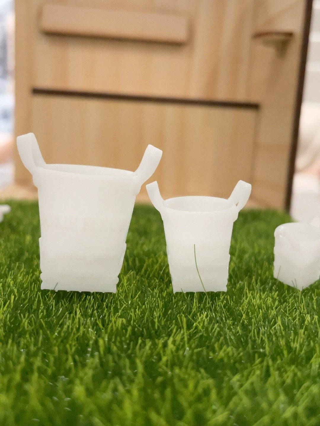 Muebles en miniatura para jardinería, utensilios de hierro, modelo blanco, casa de muñecas, escena de pastelería, muebles en miniatura, escala 1:12