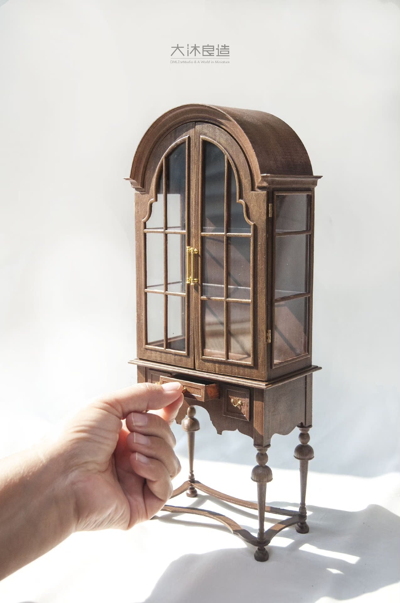 Bibliothèque miniature classique anglaise à l'échelle 1:6 et 1:4, meubles pour maison de poupée