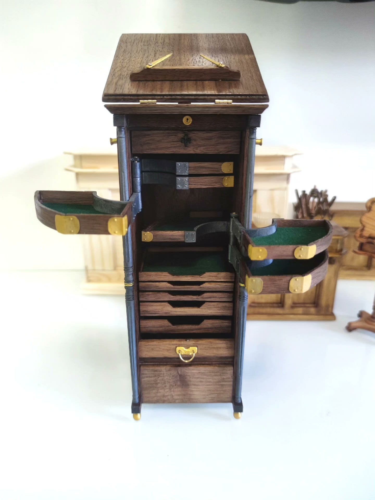 Cabinet dentaire miniature à l'échelle 1:6, meubles pour maison de poupée