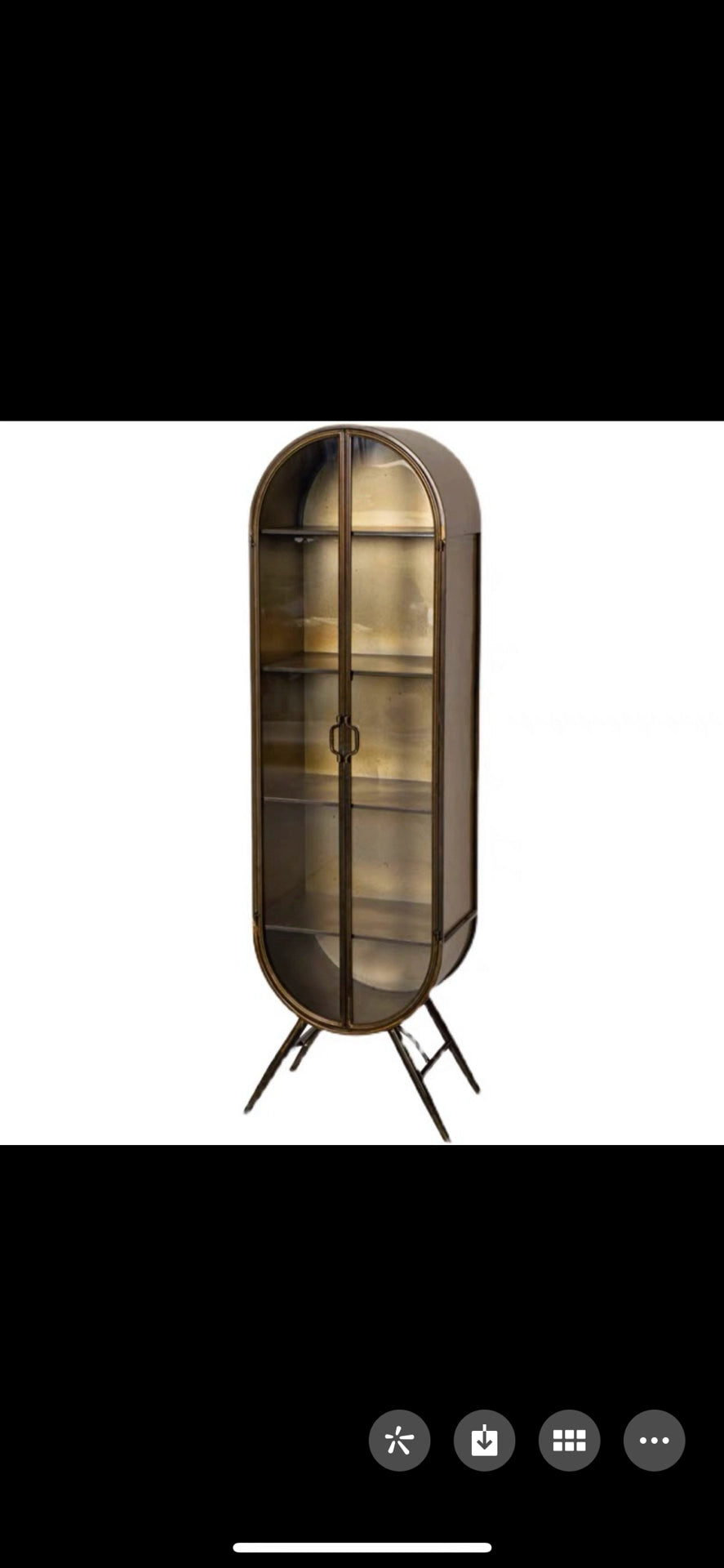 1:6 Scale Metal Display Cabinet Miniature Dollhouse Furniture For Blythe BJD Dolls American Style
