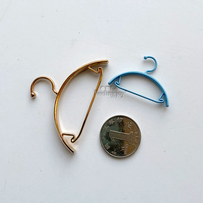 Accesorios para muñecas BJD a escala 1:12 y 1:6, modelo de percha de ropa de aleación en miniatura Blythe Ob11, bricolaje
