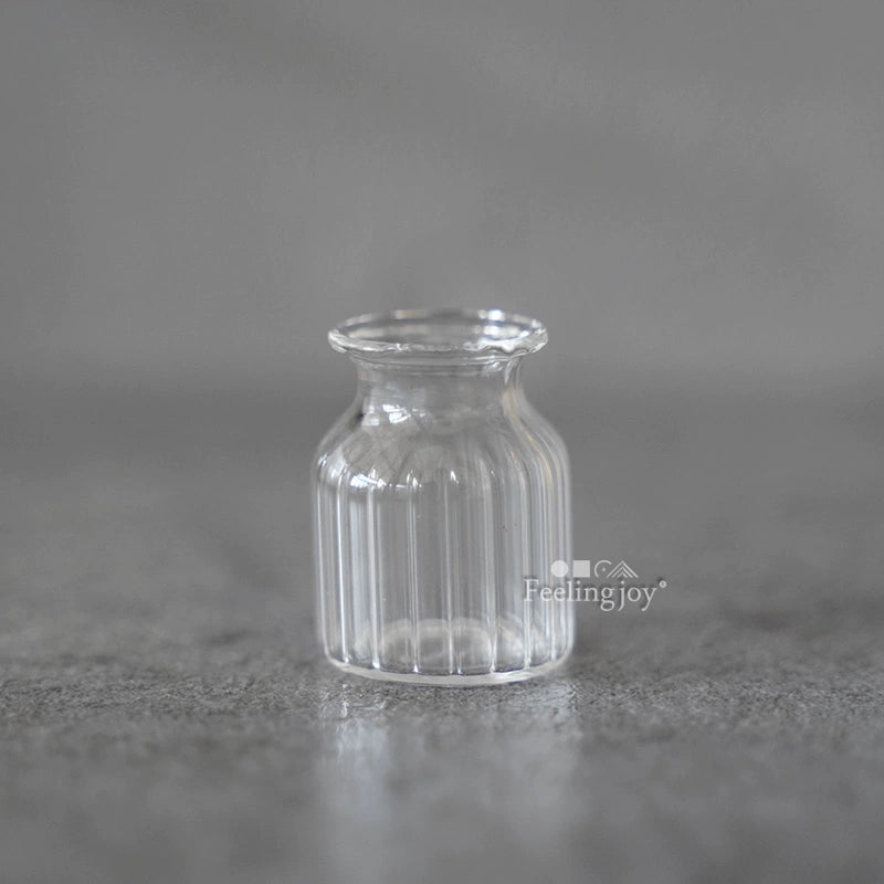 Vase miniature en verre à l'échelle 1:6, pot de fleurs, accessoire pour maison de poupée BJD, artisanat en argile, accessoires de scène DIY
