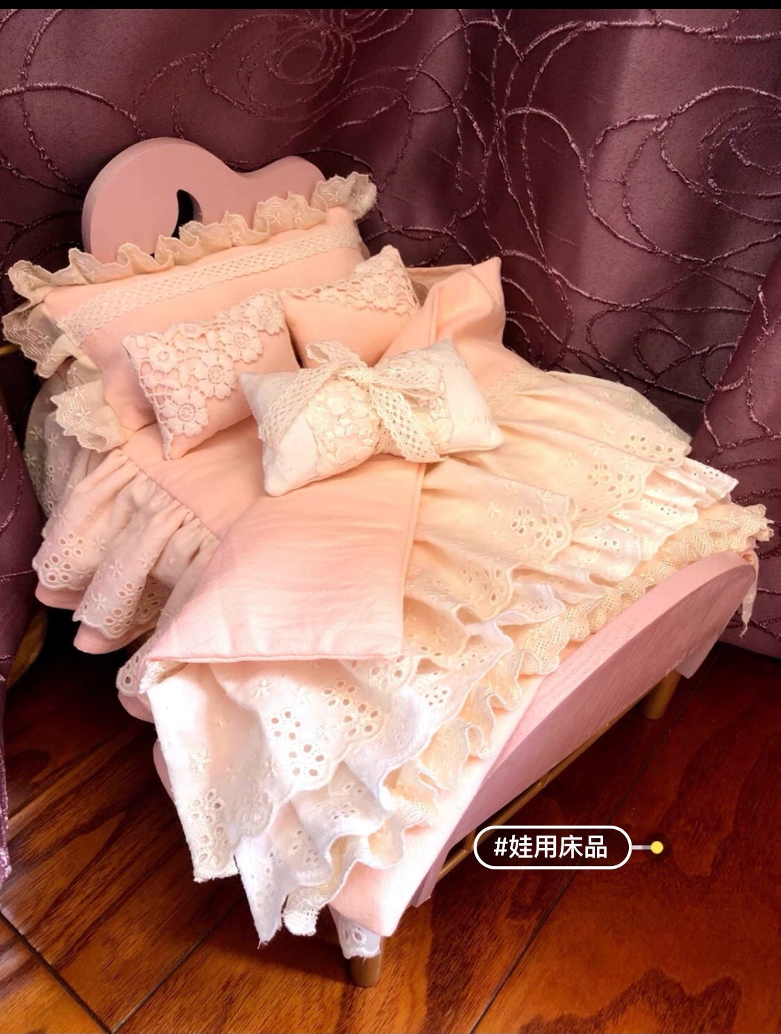 1:6 Scale Vintage Bedding Set For BJD Dolls Miniature Dollhouse Furniture For Blythe And Obitsu Dolls