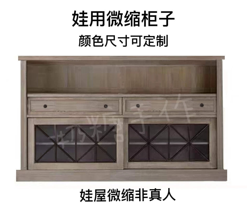 1:6 Scale 1:12 Scale Miniature Dollhouse Furniture Sideboard Cabinet Kitchen Living Room