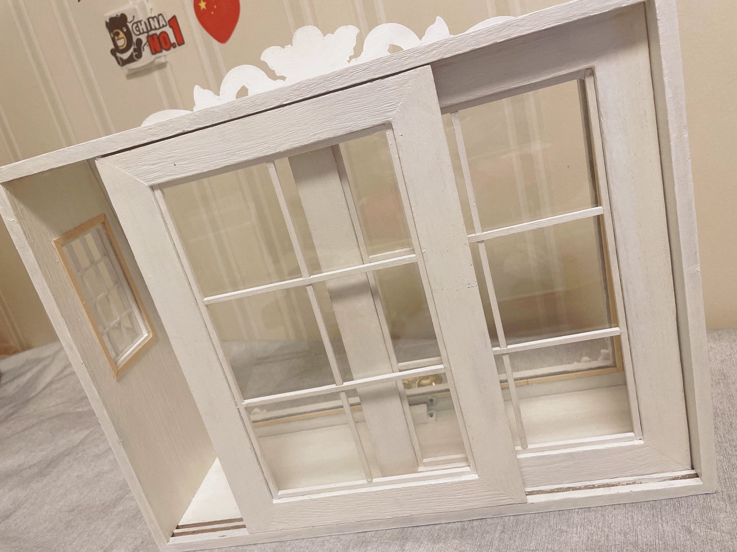 Vitrine de poupée blanche personnalisée à l'échelle 1:6 pour poupée Blythe, meubles miniatures pour maison de poupée
