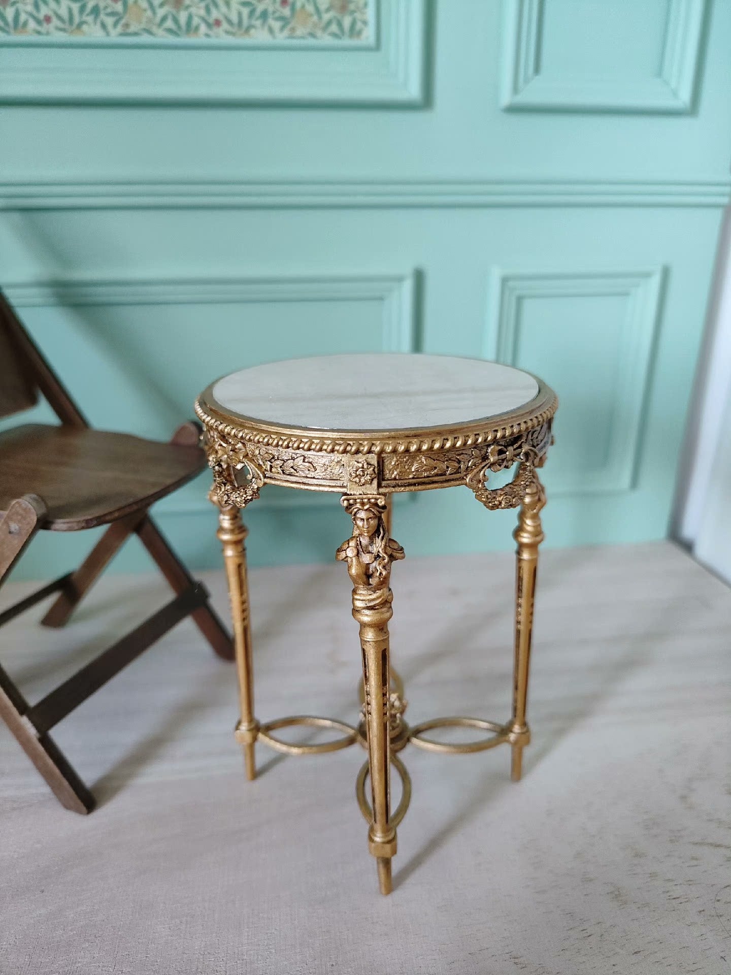 1:6 Scale BJD Doll Miniature Handmade August Side Table Miniature Furniture For Dollhouse