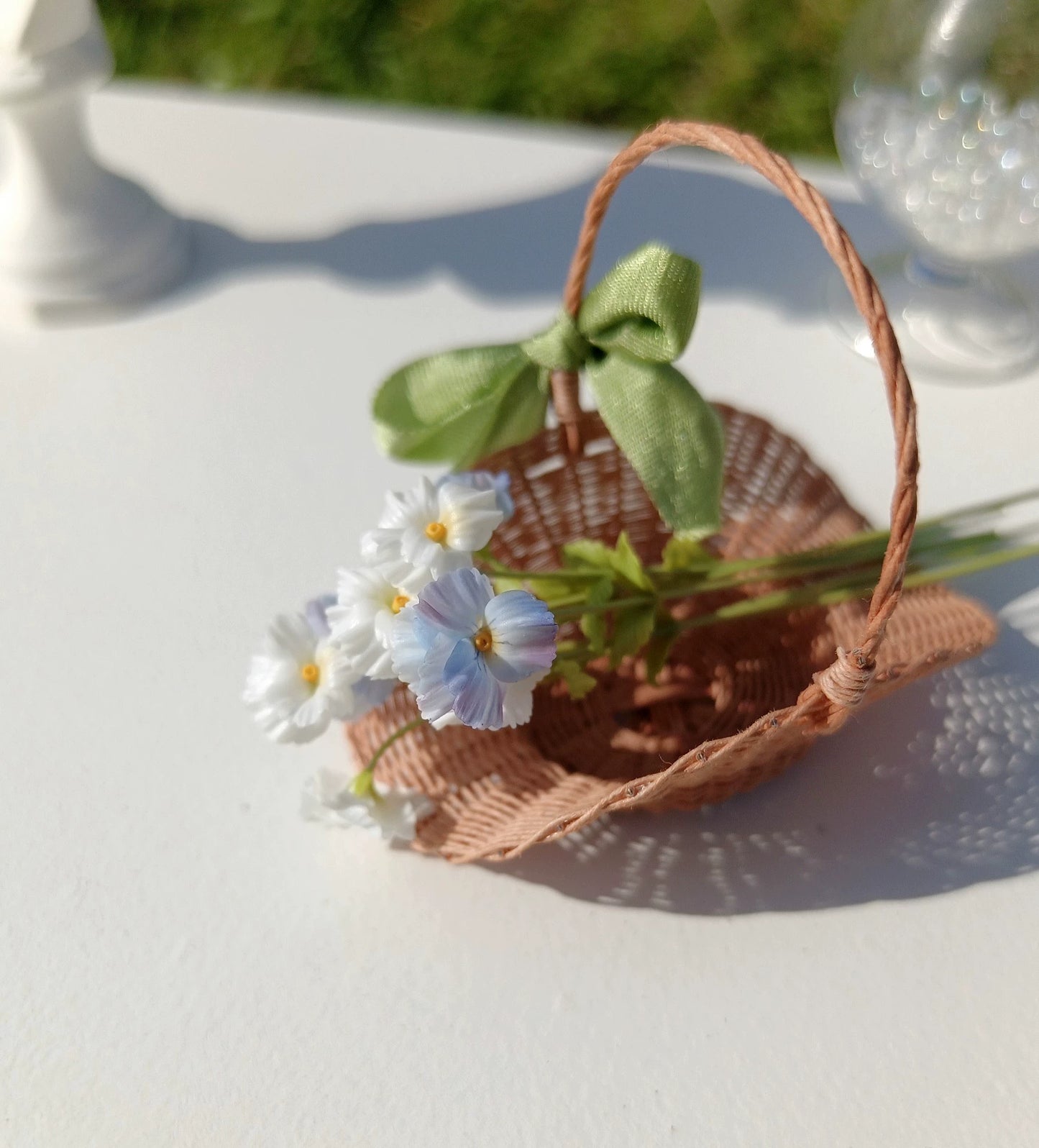 1:6 Scale Miniature Clay Violet Flower BJD Doll Blythe Accessory Decoration