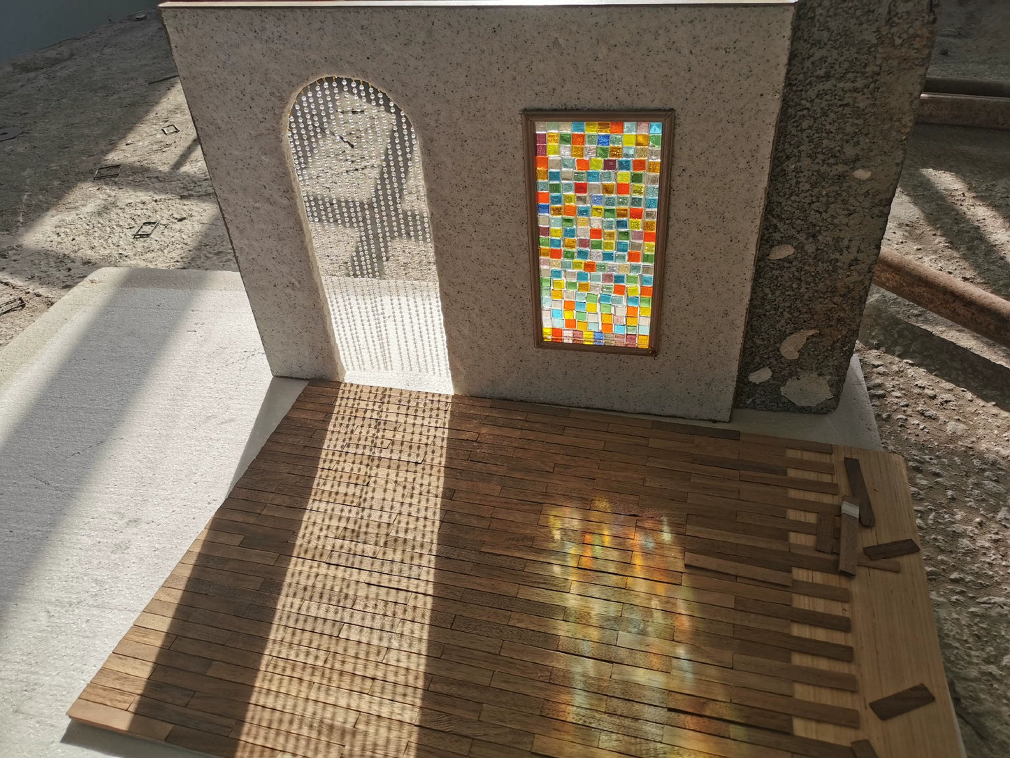 Panel de fondo de vidriera para casa de muñecas en miniatura, escala 1:6, accesorio para muñecas Blythe BJD, escala 1:12