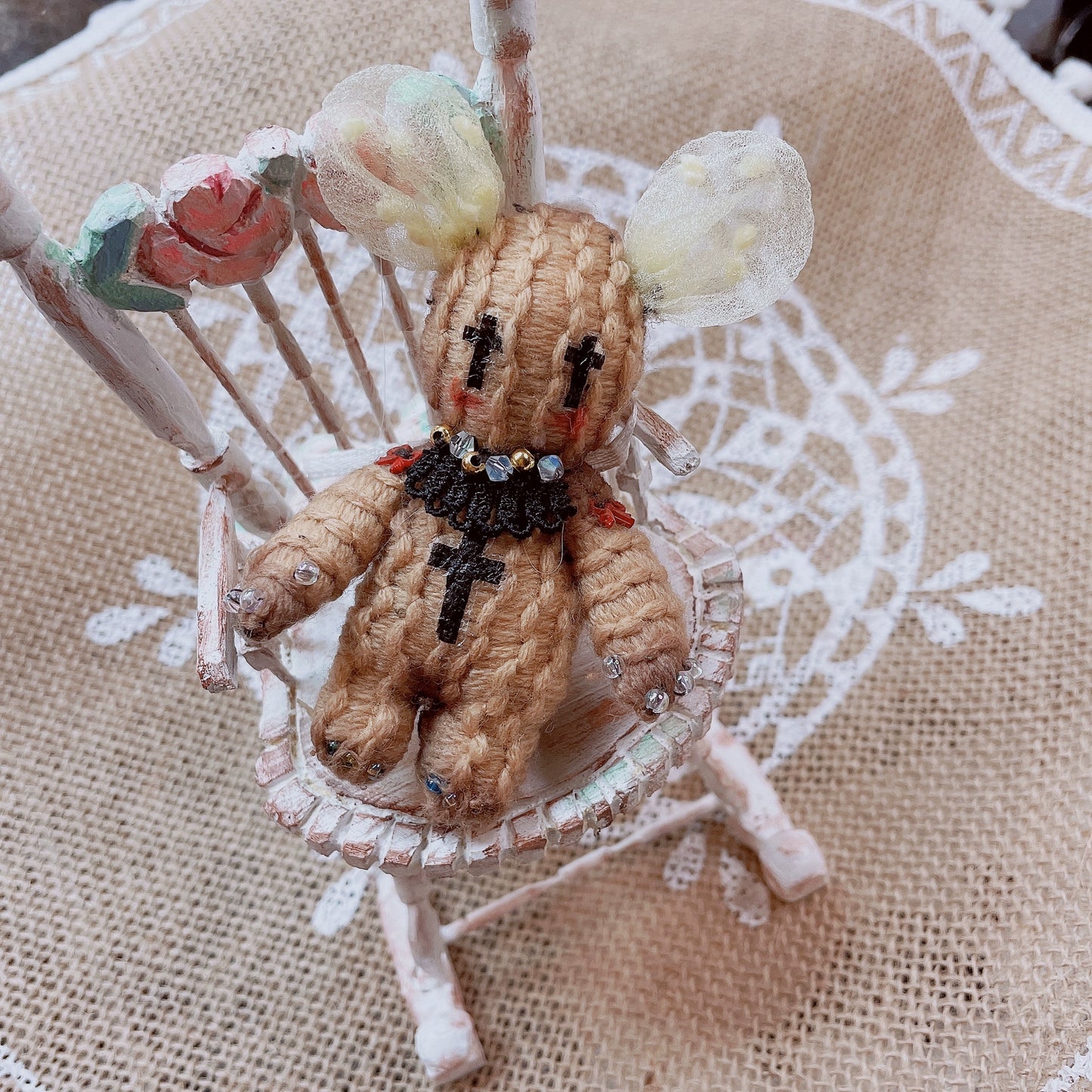 Poupée miniature en peluche à l'échelle 1:6 pour maison de poupée Blythe