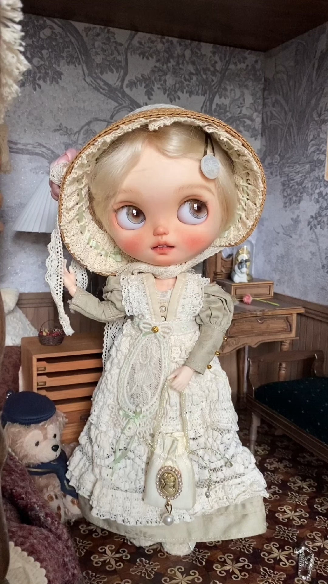 Blythe Doll Clothes Cherry Pie Outfit Miniature Dollhouse Fashion – Small  Jolly