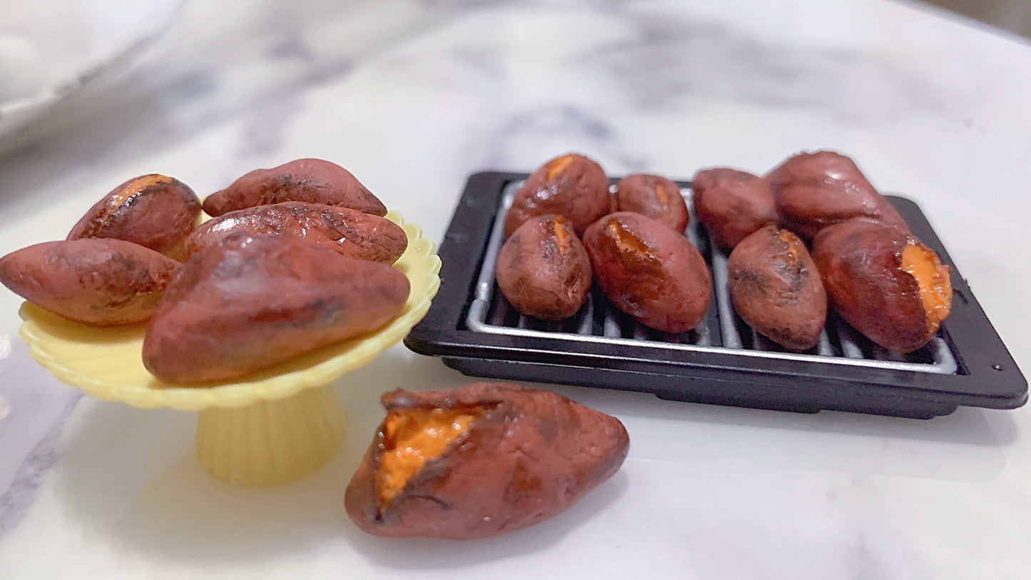 1:12 Scale Miniature Roasted Sweet Potato Dollhouse Food Accessory For Kitchen Scene