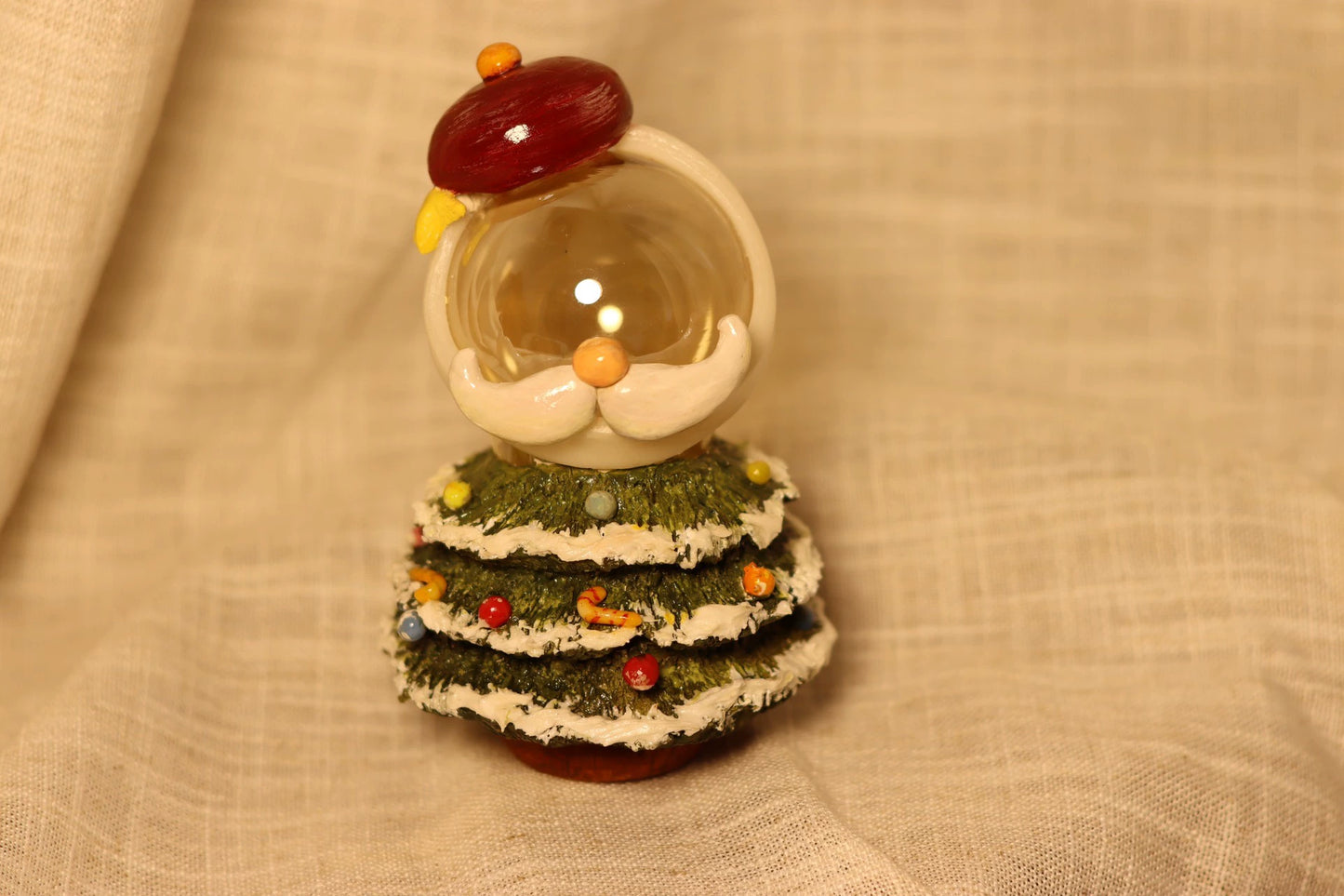 Handmade Miniature Christmas Tree With Lights 1:12 Scale Dollhouse Decor