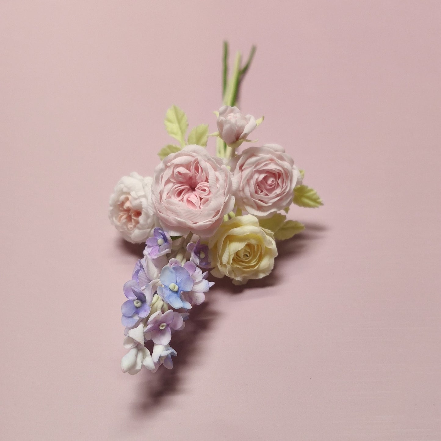 1:6 Scale Clay Flower Bouquet Miniature Dollhouse Accessory