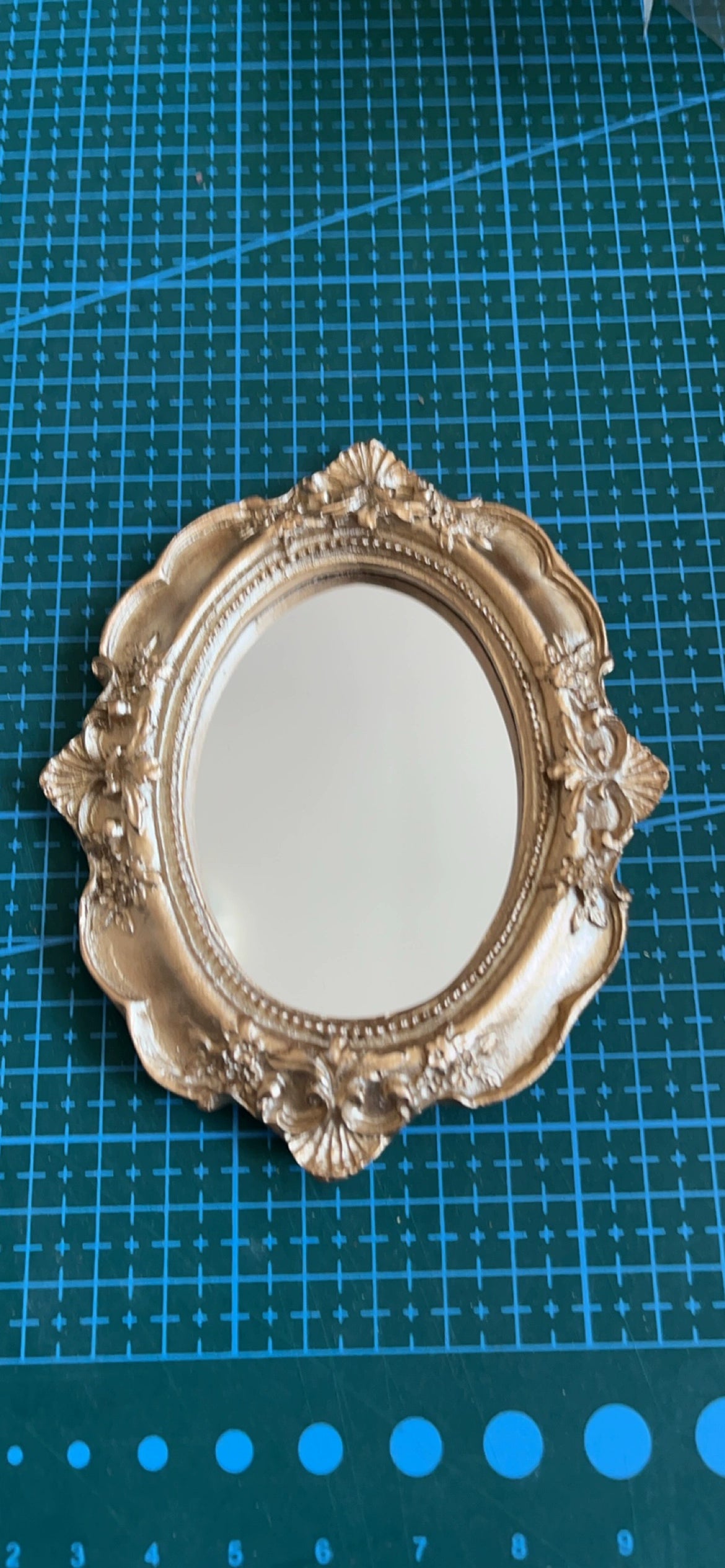 Accessoires miniatures pour maison de poupée Blythe, échelle 1:6, miroir de courtoisie de style européen, cadre photo décoratif