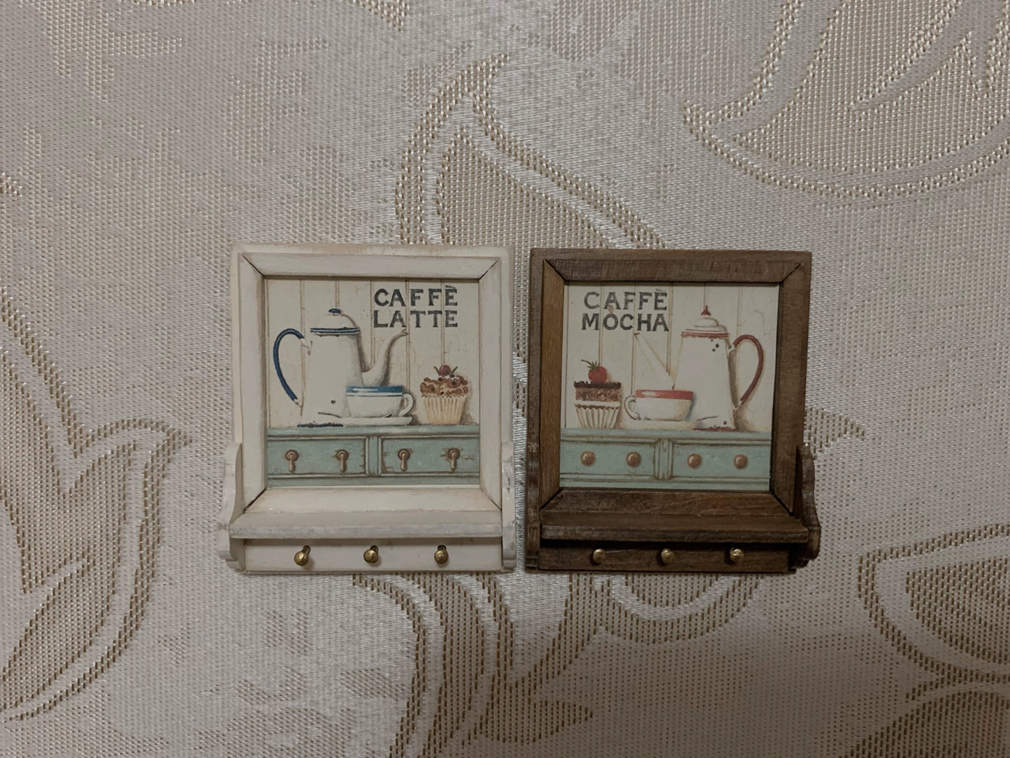 1:12 Scale Miniature Wooden Picture Frame Shelf Dollhouse Furniture Vintage Retro Handmade Display Cabinet
