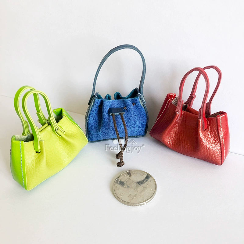 Sac à main miniature en cuir à l'échelle 1:6 pour poupées BJD Blythe, accessoires de mode