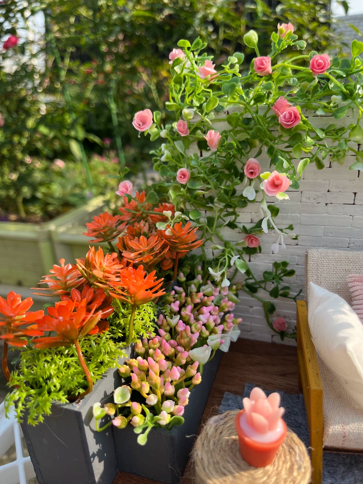 Casa de muñecas en miniatura a escala 1:12, hecha a mano, set de fotografía de escena OB11