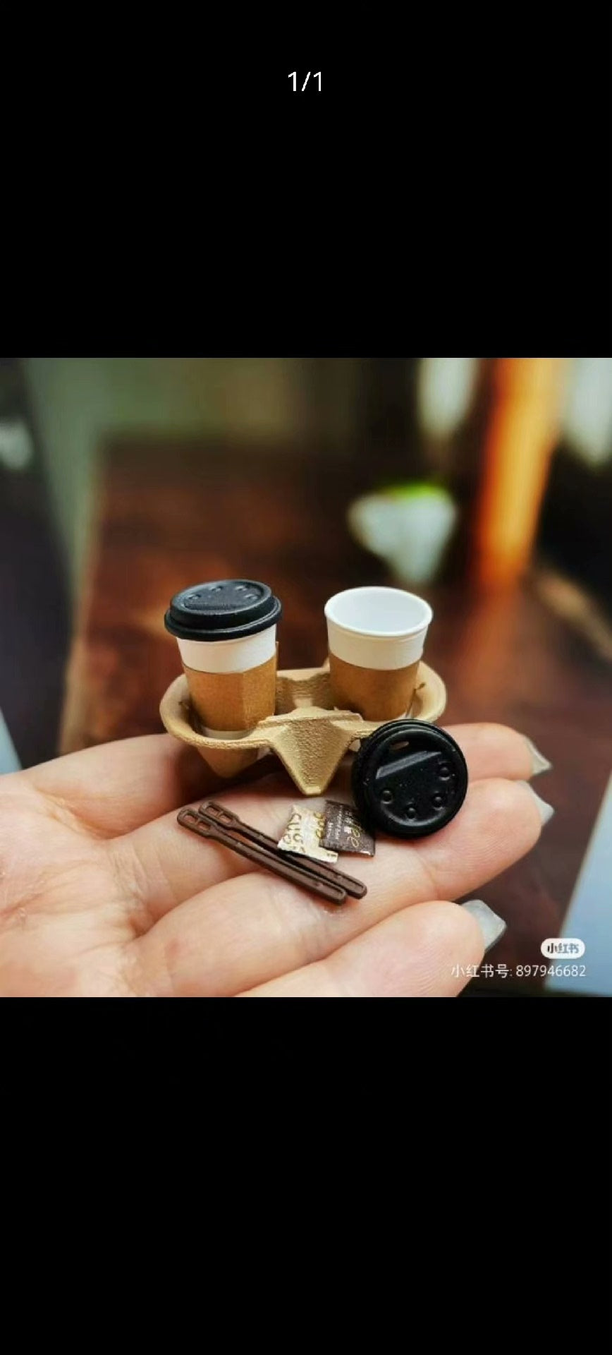 Cafetería en miniatura a escala 1:12, casa de muñecas, muebles de madera hechos a mano