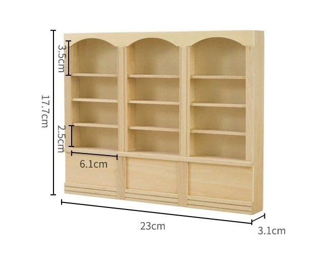 1:12 Scale European Style Triple Cabinet Miniature Dollhouse Furniture For BJD Dolls