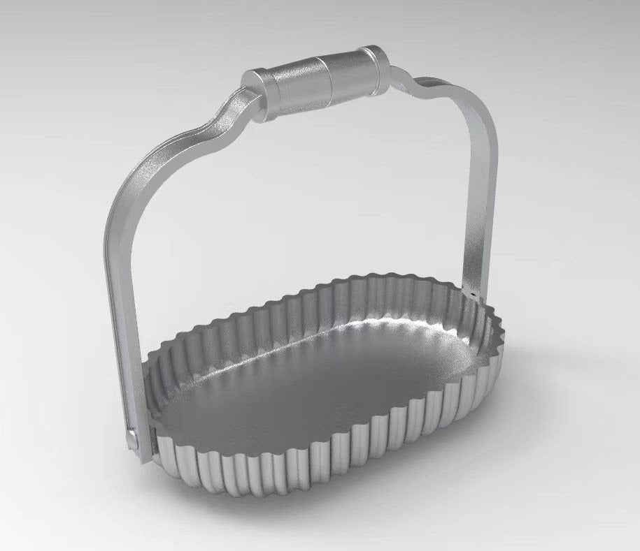 Cesta de postre de hierro en miniatura a escala 1:12, modelo de metal blanco, accesorio para casa de muñecas en miniatura