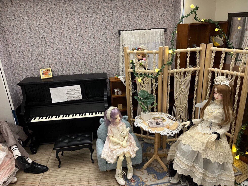 1:6 Scale French Vintage Wooden Cabinet Miniature Dollhouse Furniture For Blythe And BJD Dolls