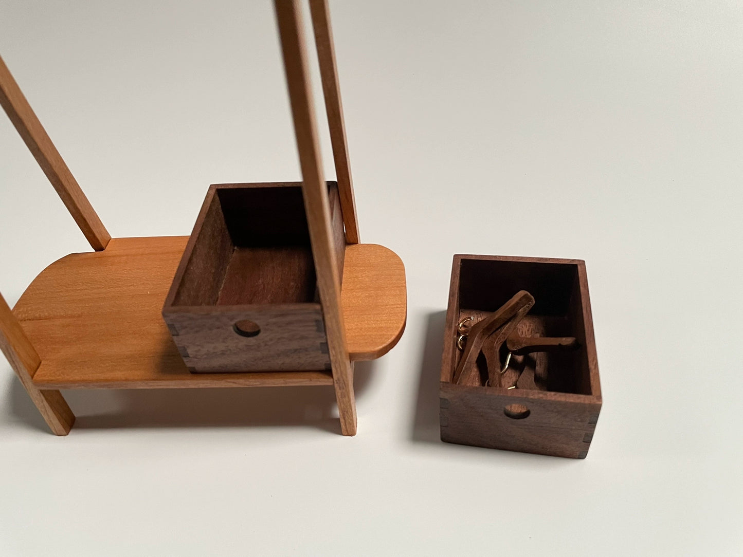 1:6 Scale Cherry Wood Hanger Miniature Dollhouse Furniture