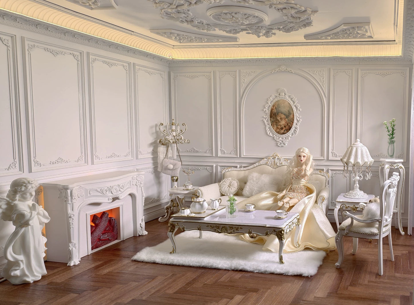 Muebles en miniatura para casa de muñecas a escala 1:6, estilo europeo, para muñecas BJD y Blythe.