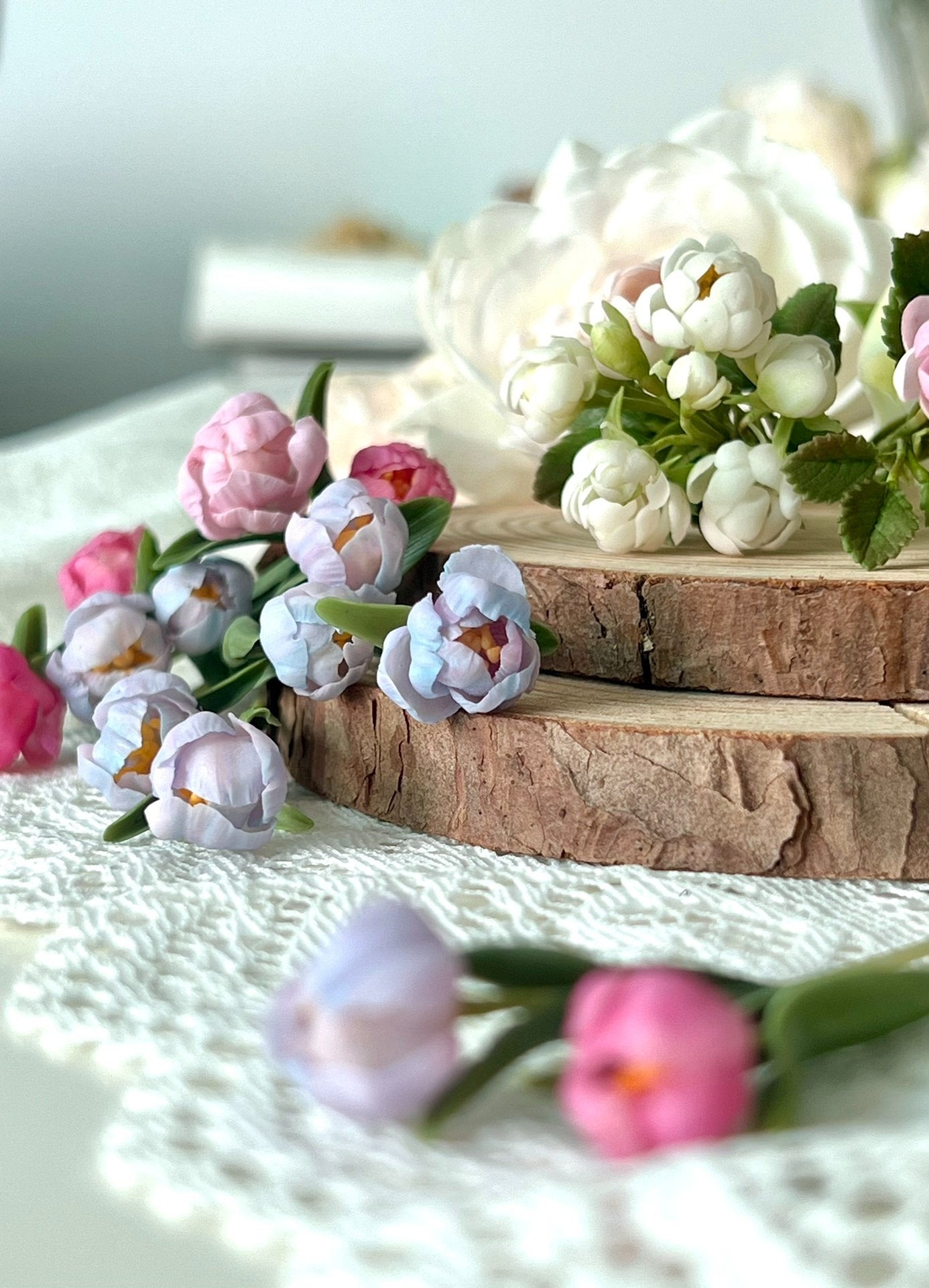 1:6 Scale Miniature Tulips For Blythe Dollhouse Decor