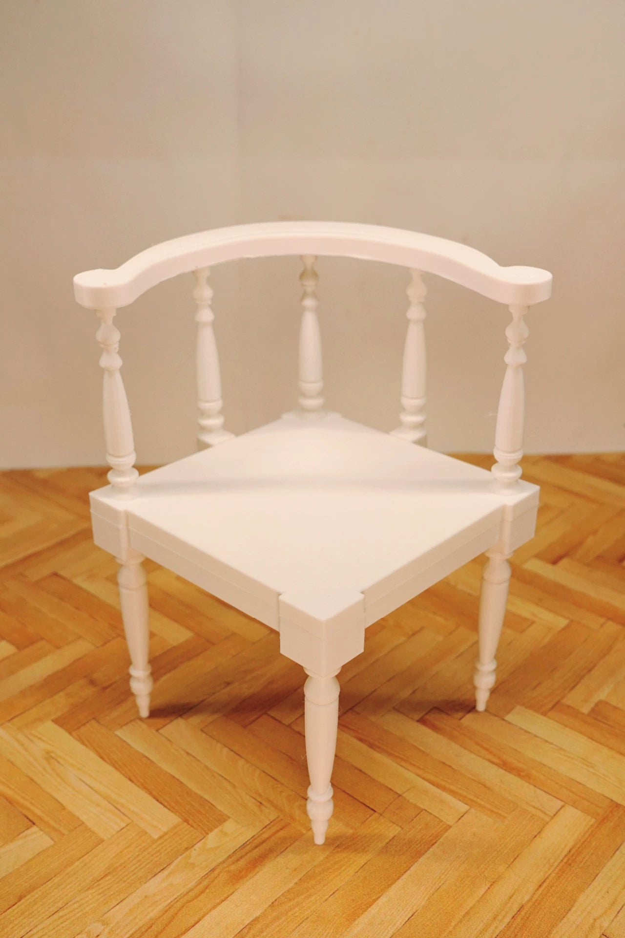 Chaise d'angle et table d'appoint rétro victorienne à l'échelle 1:12, meubles miniatures pour maison de poupée, salle d'étude
