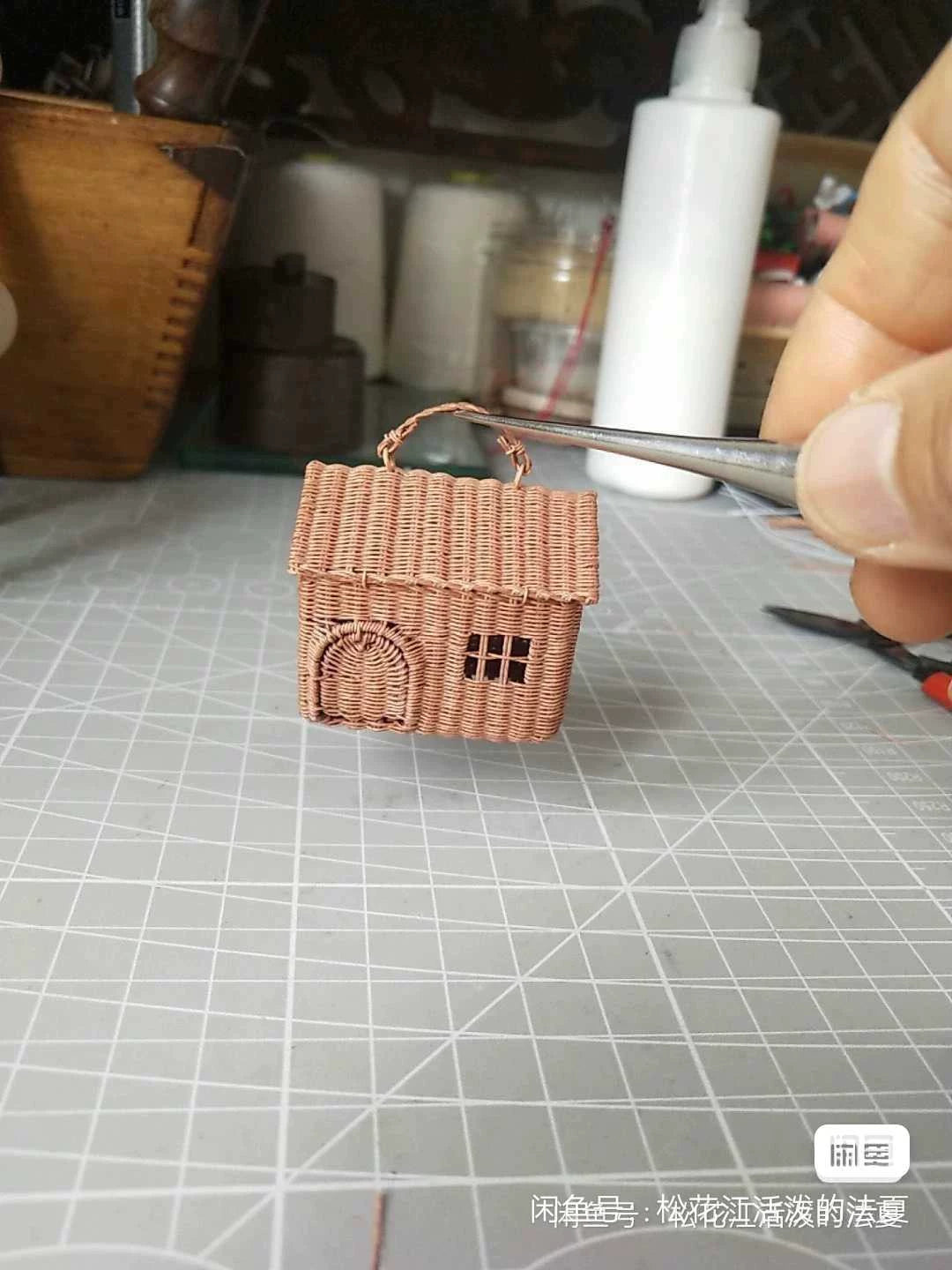 1:6 Scale Miniature Wicker Basket Dollhouse Accessory For Blythe Ob11 Dolls