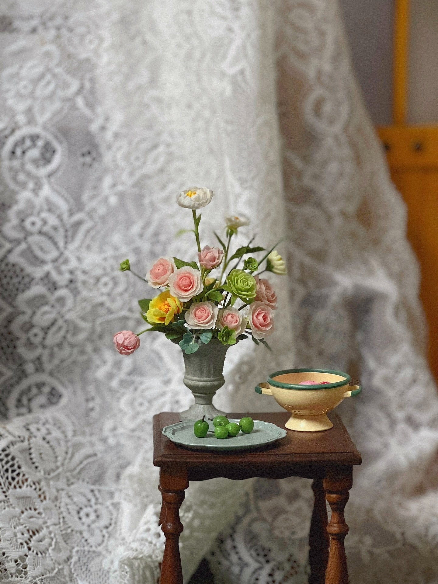 1:6 Scale Miniature Flower Arrangement Set For Blythe Dollhouse Decor