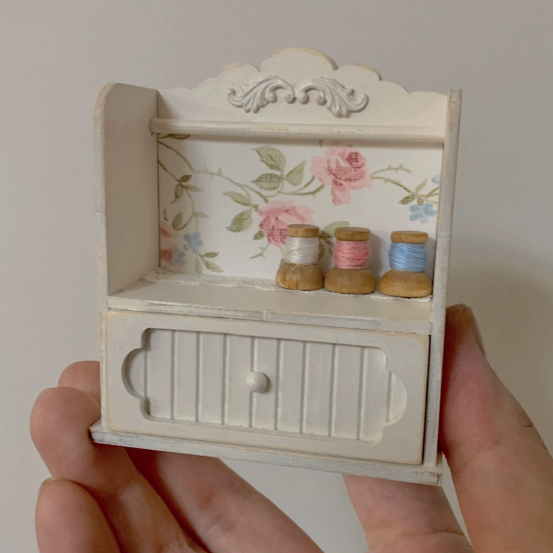 1:6 Scale 1:12 Scale Wooden Cabinet Dollhouse Furniture Miniature Storage Box For Blythe Dolls