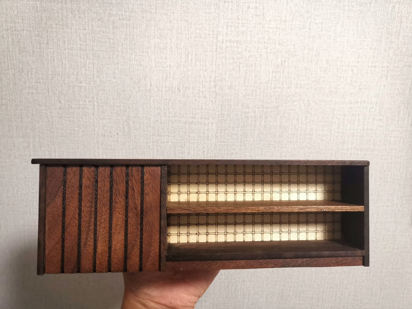 Mueble de madera en miniatura para casa de muñecas, accesorio para sala de juegos, escala 1:12