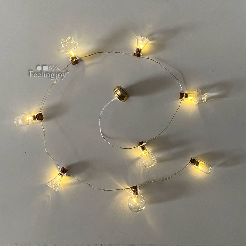 1:12 Scale Miniature Dollhouse LED String Lights For BJD Blythe OB11 GSC Dolls