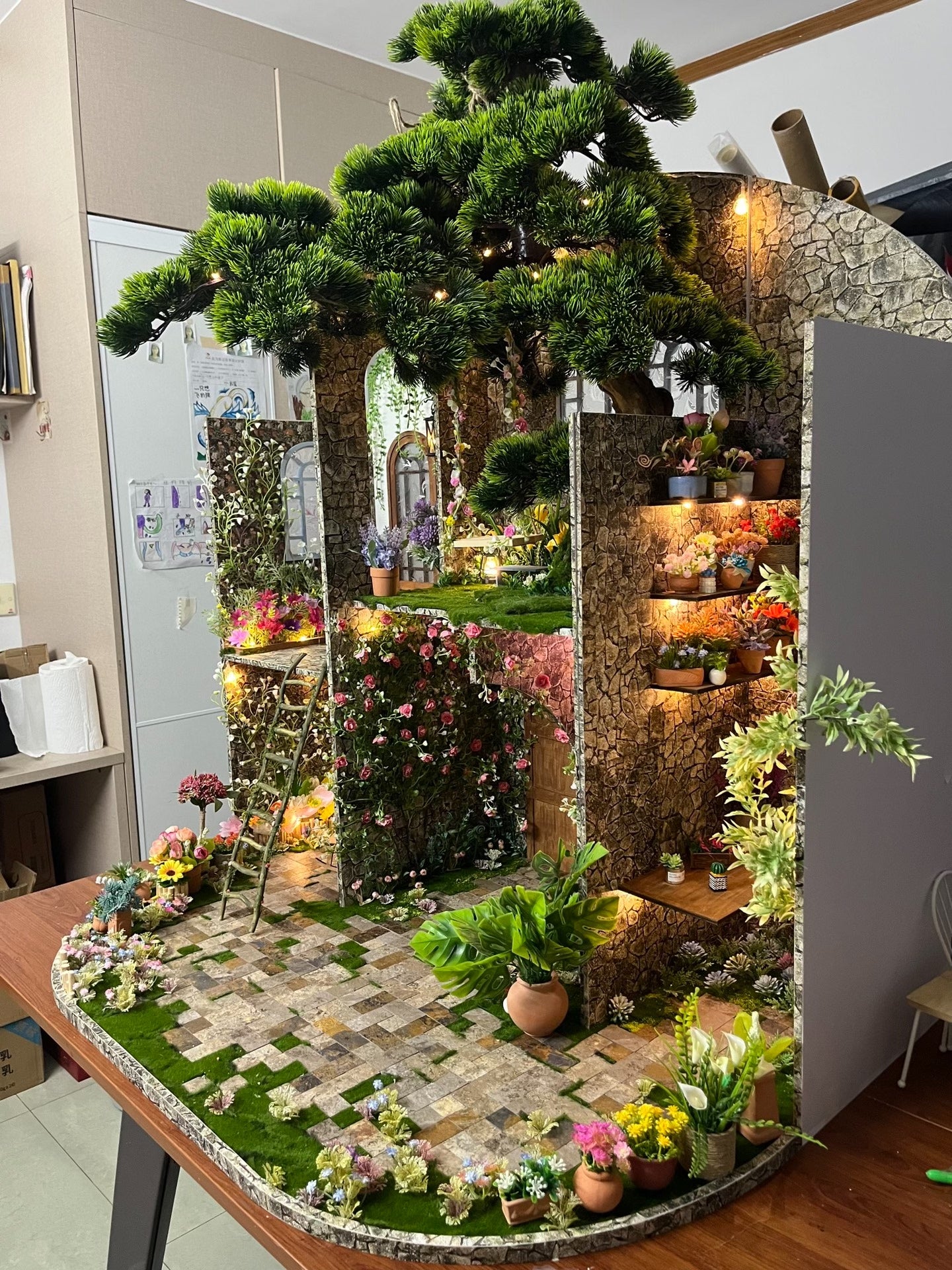 1:6 Scale Forest Castle Dollhouse Miniature BJD Scene Furniture