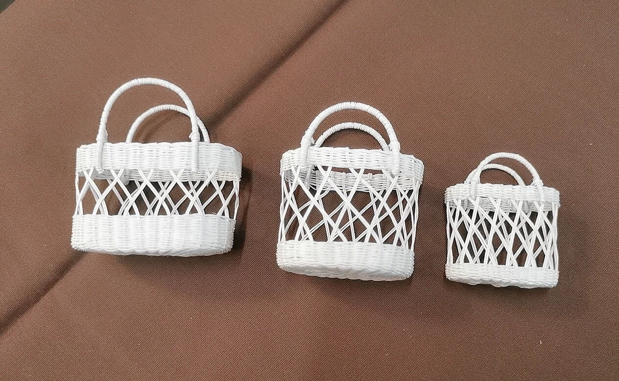 1:6 Scale Miniature Woven Basket Dollhouse Accessory For Blythe Doll Photography Prop
