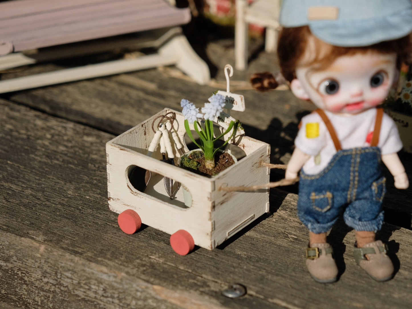 Kit de materiales en miniatura para armar: Caja de remolque pequeña