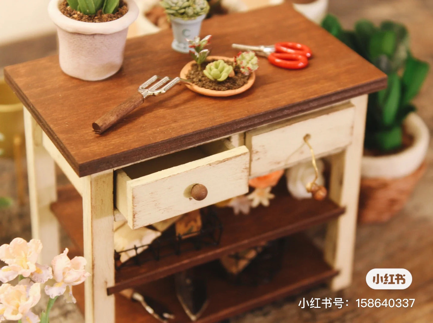 Kit de materiales para mesas pequeñas en miniatura