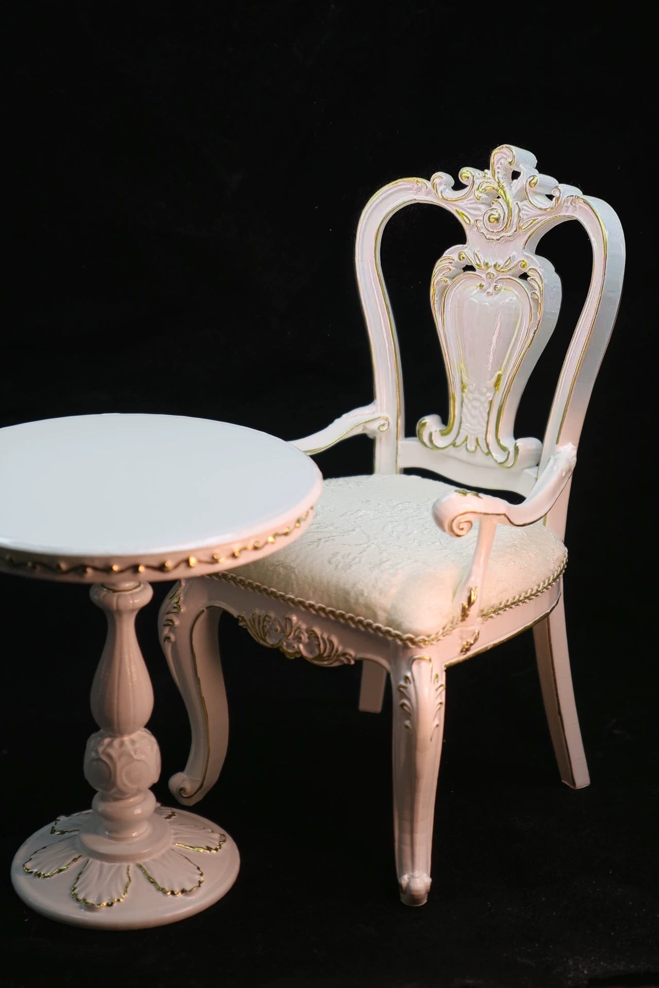 1:3 Scale 1:4 Scale 1:6 Scale BJD Dollhouse Furniture European Classic Wooden Table And Chairs Miniature Dollhouse Accessories