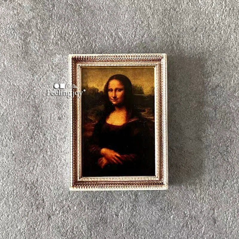 1:12 Scale Miniature Dollhouse Picture Frame Wall Art European Style DIY Miniature Painting Photo Gallery