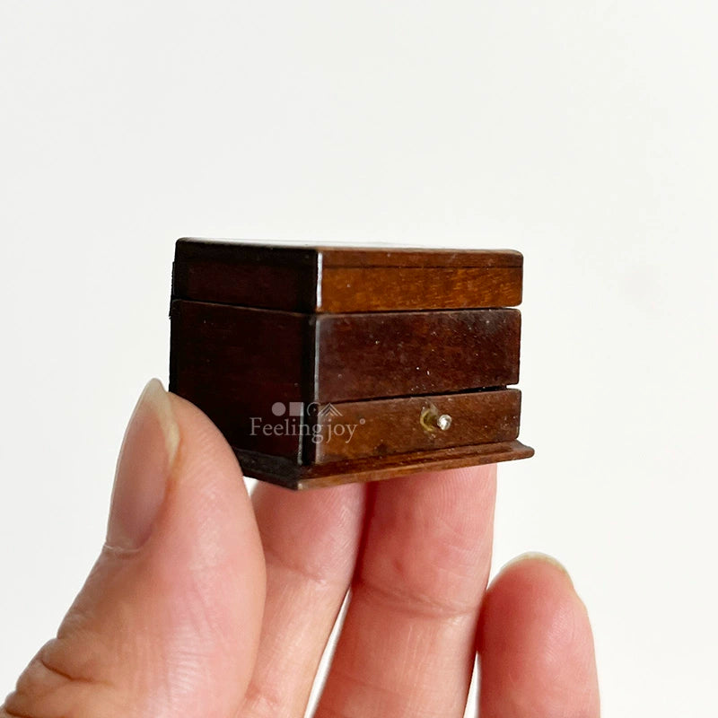 1:12 Scale Miniature Dollhouse Wooden Sewing Box Miniature Furniture For BJD Ob11 GSC Dolls