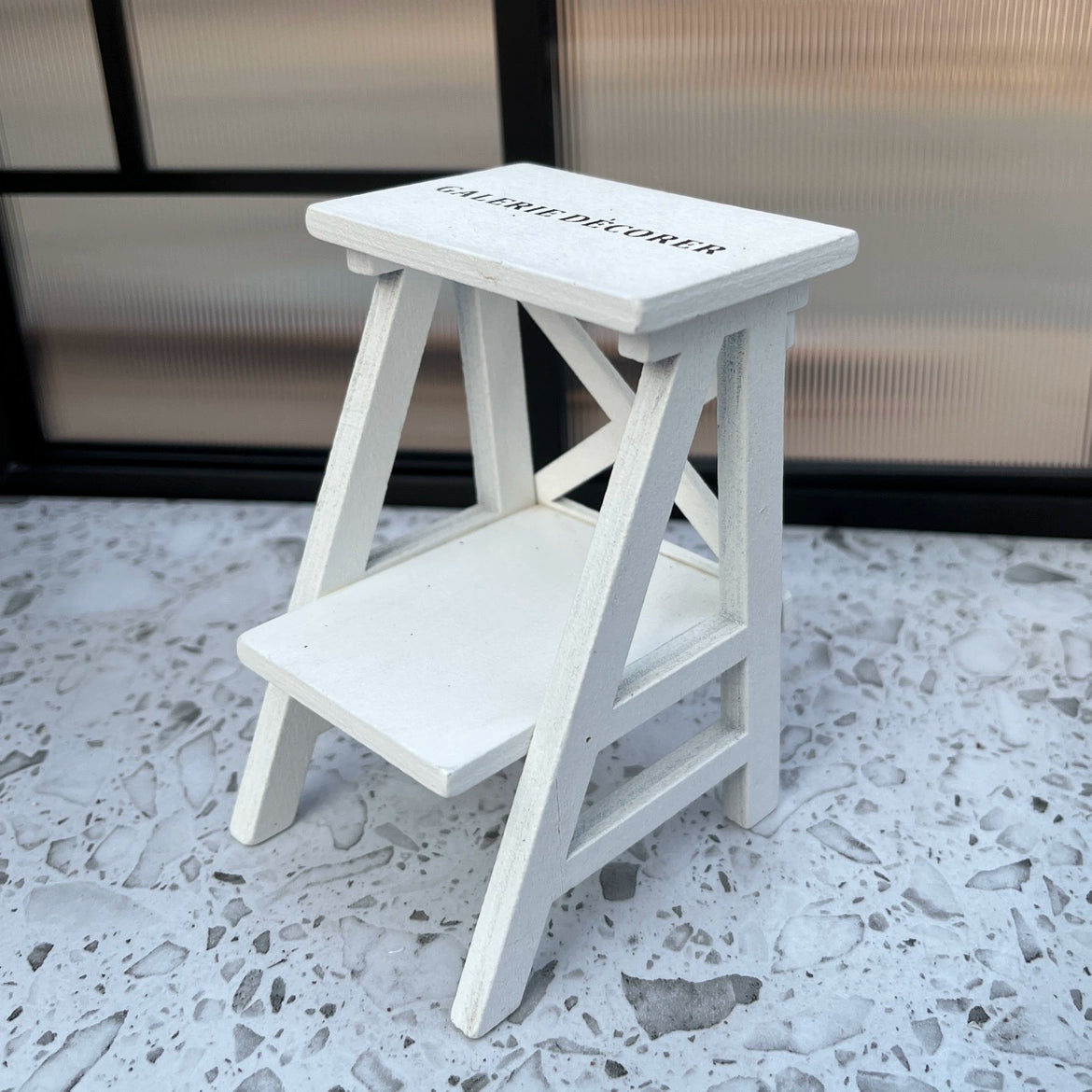 1:12 Scale Miniature Wooden Flower Stand With Potted Plants For Dollhouse Garden Scene BJD Furniture